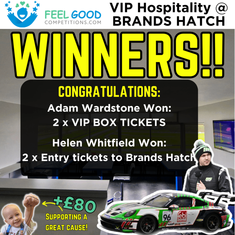 Adam & Helen Win Tickets to Racing at Brands Hatch! Feel Good Competitions